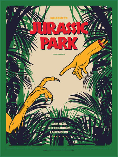 Jurassic Park - plakat 21x29,7 cm / AAALOE Inna marka