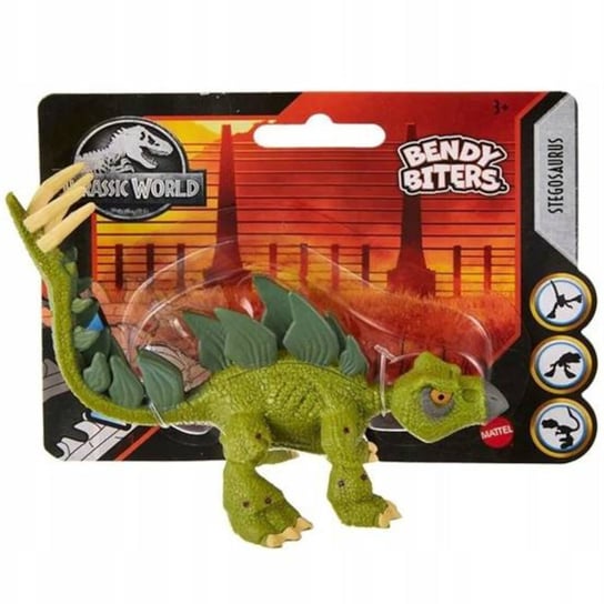 Jurassic World Bendy Biters Park Jurajski Figurka Dinozaur Stegosaurus Mattel