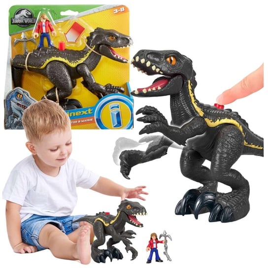 Jurassic World Figurki Zestaw dinozaur Indoraptor i Maisie Mattel