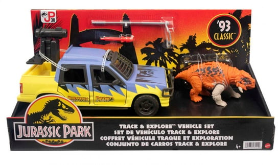 Jurassic World Nostalgia Pojazd i Dinozaur Mattel
