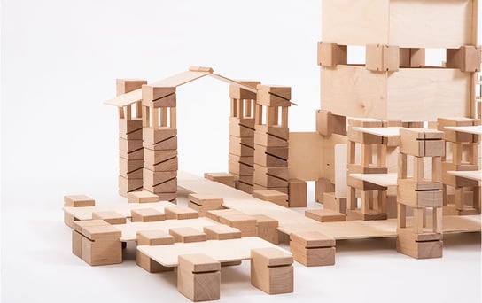 Just Blocks: klocki drewniane Smart Lines 160 elementów Just Blocks