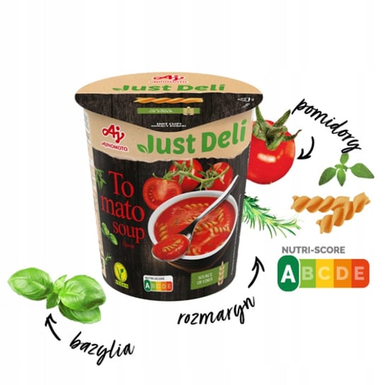 JUST DELI zupa instant pomidorowa makaron 43g 8zst Inny producent