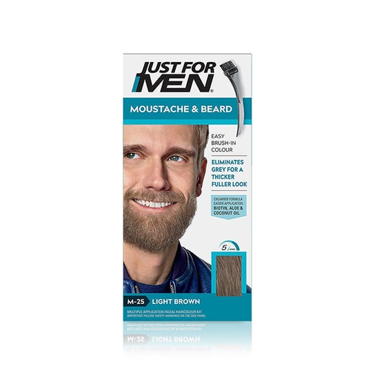 Just For Men, Moustache & Beard, Żel koloryzujący do brody i wąsów M-25 Light Jasny Brąz, 28 g Just For Men