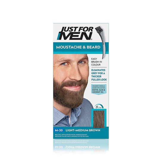 Just For Men, Moustache & Beard, Żel koloryzujący do brody i wąsów M-30 Średni Jasny Brąz, 28 g Just For Men