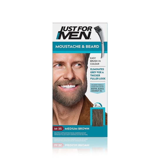 Just For Men, Moustache & Beard, Żel koloryzujący do brody i wąsów M-35 Średni Brąz, 28 g Just For Men