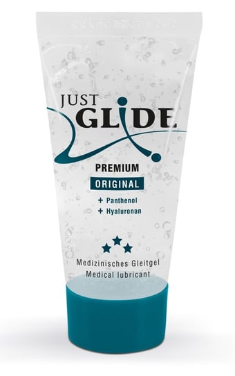 Just Glide, Premium, Lubrykant na bazie wody, 20 ml Just Glide