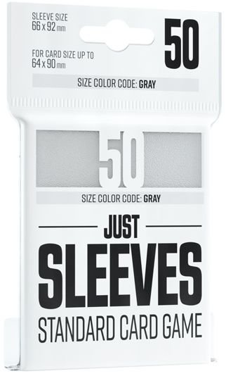 Just Sleeves - Standard Card Game Sleeves (66x91 mm), Białe, 50 sztuk, Gamegenic Gamegenic