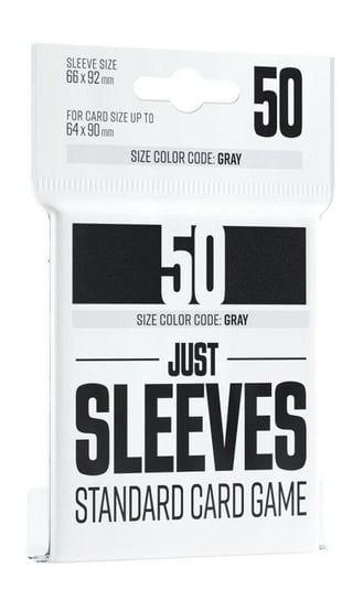 Just Sleeves - Standard Card Game Sleeves (66x91 mm), C(66x91 mm)zarne, 50 sztuk, Gamegenic Gamegenic