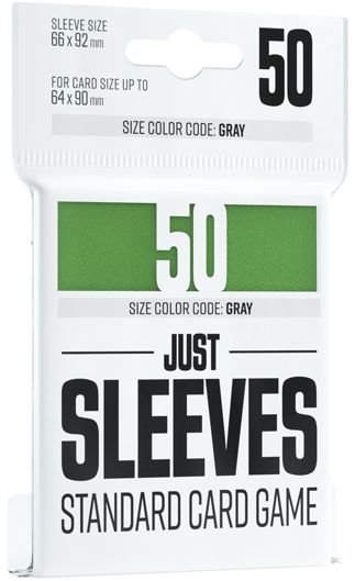 Just Sleeves - Standard Card Game Sleeves (66x91 mm), Zielone, 50 sztuk, Gamegenic Gamegenic
