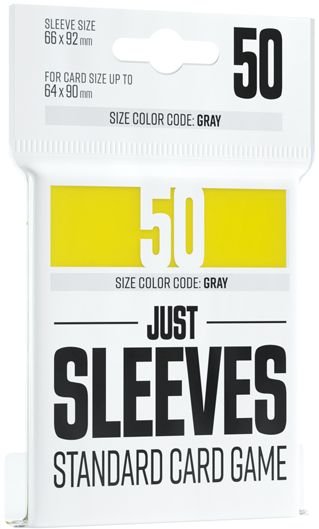 Just Sleeves - Standard Card Game Sleeves (66x91 mm), Żółte, 50 sztuk, Gamegenic Gamegenic