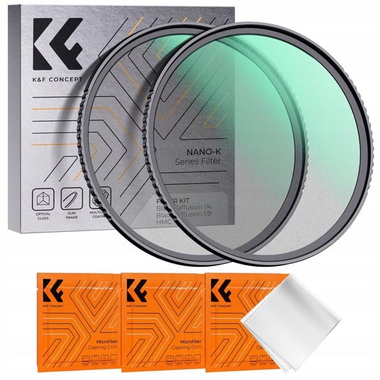 K&F 2x FILTR dyfuzyjny Black Mist 1/4+1/8 49mm K&F Concept
