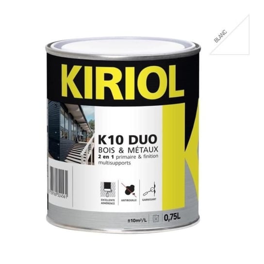 K10 DUO GLOSSY WHITE 0,75L -Podkład/lakier na bazie żywic alkidowych-KIRIOL Biały Inna marka