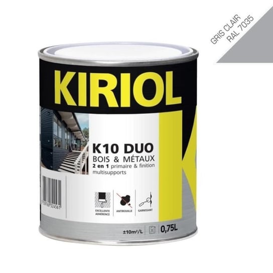 K10 DUO SATIN JASNOSZARY 0,75L - Podkład/lakier na bazie żywic alkidowych - KIRIOL Grey Inna marka
