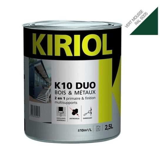 K10 DUO SATIN MOSS GREEN 2,5L - Podkład/lakier na bazie żywic alkidowych - KIRIOL Moss Green Inna marka