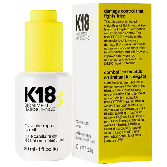 K18, Molecular Hair Oil, Regenerujący Olejek Do Włosów Zniszczonych, 30 Ml K18