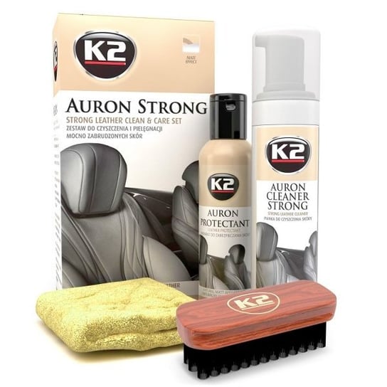 K2 AURON STRONG: Zestaw do czyszczenia i pielęgnacji mocno zabrudzonych skór K2