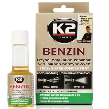 K2 Benzin 50ml: Środek do czyszczenia układu w silnikach benzynowych K2