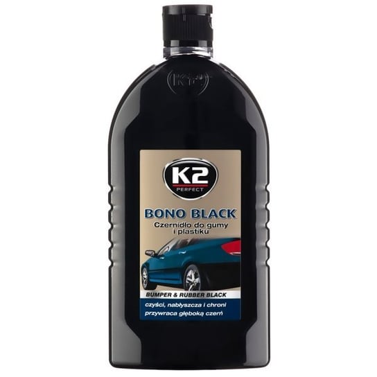 K2 Bono Black 500ml: Czernidło do gumy i plastiku K2