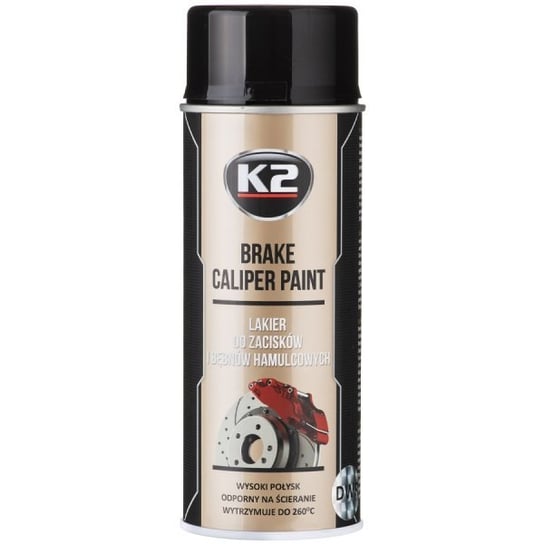 K2 Brake Caliper Paint 400ml: Czarny lakier do zacisków i bębnów hamulcowych K2