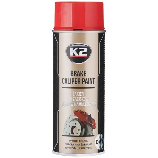 K2 Brake Caliper Paint 400ml: Czerwony lakier do zacisków i bębnów hamulcowych K2