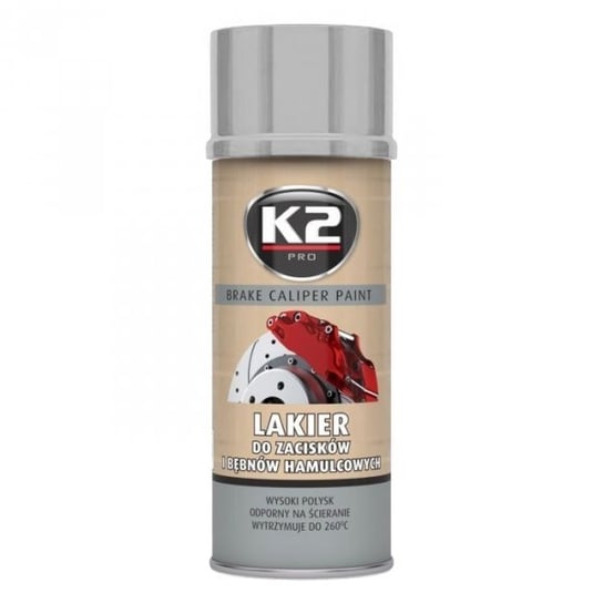 K2 Brake Caliper Paint 400ml: Srebrny lakier do zacisków i bębnów hamulcowych K2
