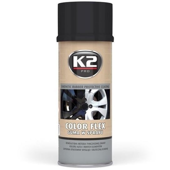 K2 Color Flex czarny połysk 400ml: Guma w sprayu K2