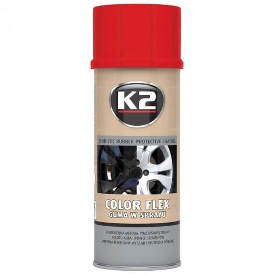 K2 COLOR FLEX CZERWONY 400ml: Guma w sprayu K2