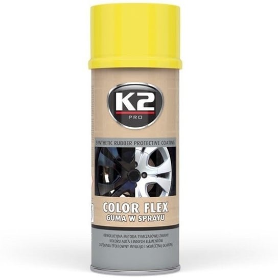 K2 Color Flex żółty 400ml: Guma w sprayu K2