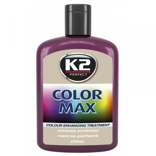 K2 Color Max bordowy 200ml: Koloryzujący wosk nabłyszczający K2