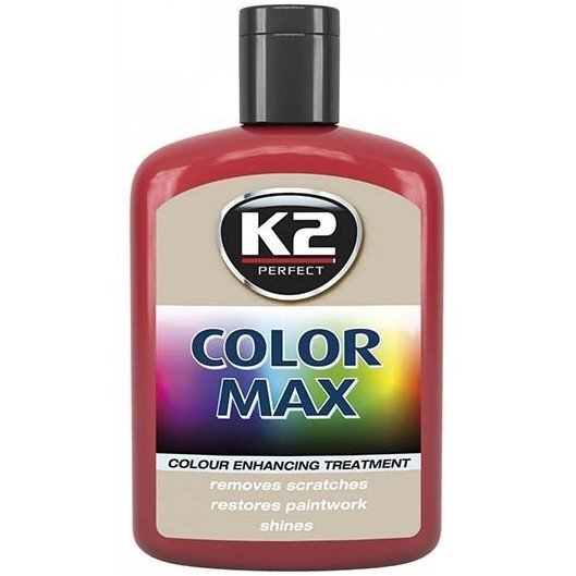 K2 Color Max czerwony 200ml: Koloryzujący wosk nabłyszczający K2