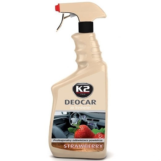 K2 Deocar Strawberry 700ml: Profesjonalny odświeżacz powietrza o zapachu truskawkowym K2