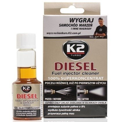 K2 Diesel 50ml: Środek do czyszczenia układu w silnikach diesela K2