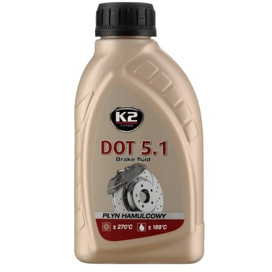K2 DOT-5.1 500ml: Syntetyczny płyn hamulcowy K2