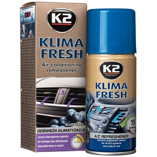 K2 KLIMA FRESH Blueberry 150ml: Środek do odświeżania klimatyzacji K2