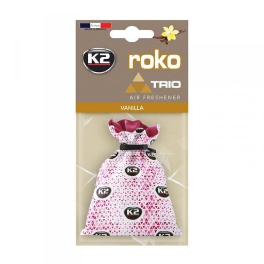 K2 ROKO TRIO WANILIA 25g: Modny odświeżacz powietrza w woreczku K2