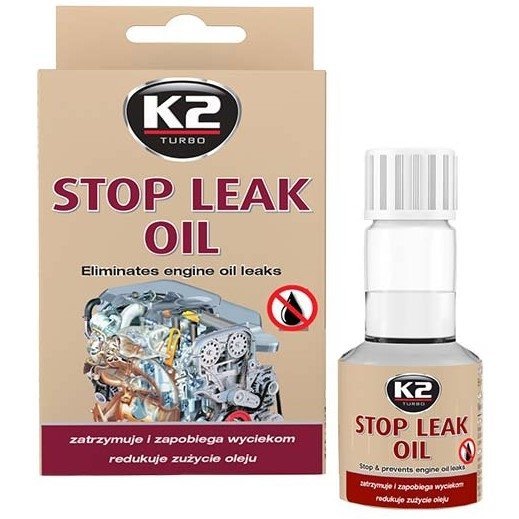 K2 Stop Leak Oil 50ml: Zatrzymuje i zapobiega wyciekom, redukuje zużycie oleju K2