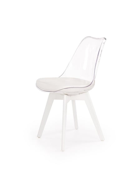 K245 Krzesło Bezbarwny / Biały (1P=2Szt) Halmar