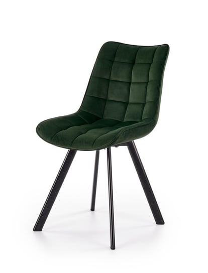 K332 Krzesło Nogi - Czarne, Siedzisko - Ciemny Zielony (1P=2Szt) Halmar
