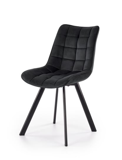 K332 Krzesło Nogi - Czarne, Siedzisko - Czarny (1P=2Szt) Halmar