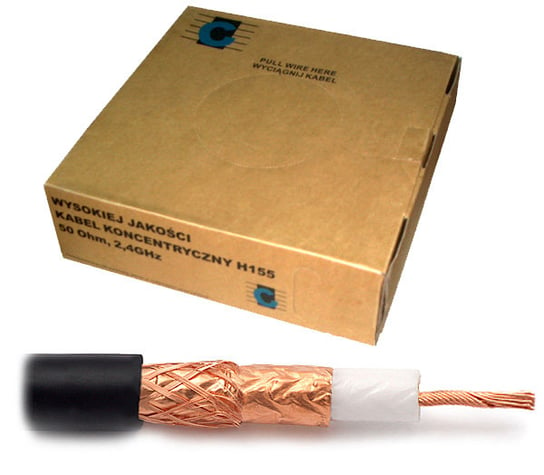 KAB0023 Kabel koncentryczny H155 100m/pudełko Cabletech