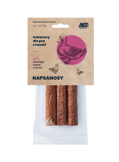 Kabanosy z kaczki 3szt / NAPSANOSY Happy Snacky