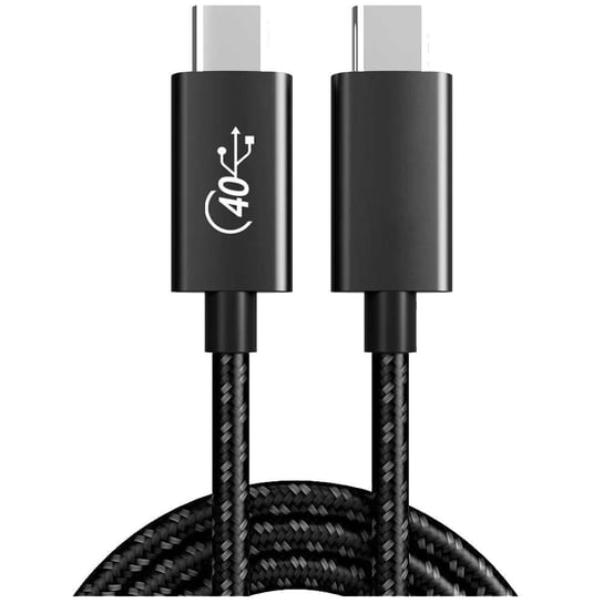 Kabel 1.5m Alogy Thunderbolt USB-C Szybkie ładowanie 100W 5A 40Gbps Czarny Alogy