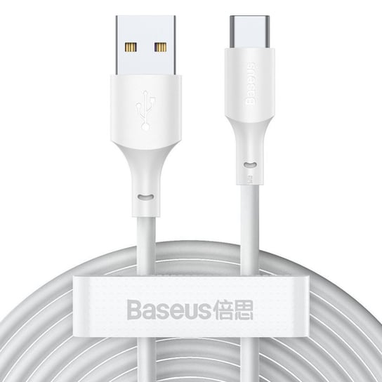 Kabel 1.5m przewód x2 Baseus USB - USB-C Type C PD QC AFC 40W 5A White Baseus