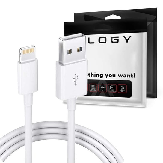 Kabel 100cm Alogy przewód USB do Lightning Biały Alogy