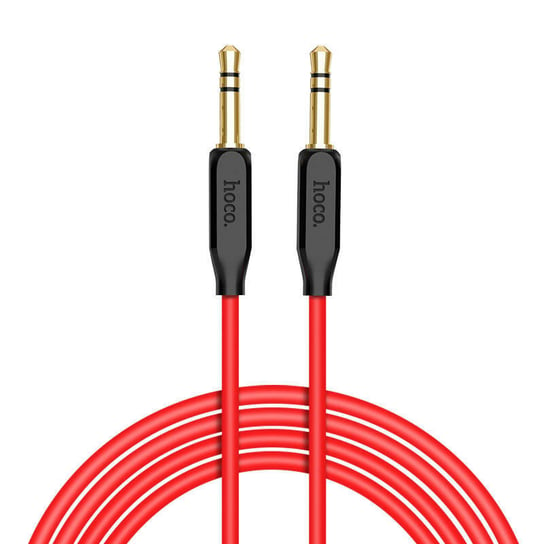 Kabel 1m Audio AUX minijack 3.5mm - minijack 3.5mm HOCO UPA11 czerwony HOCO.