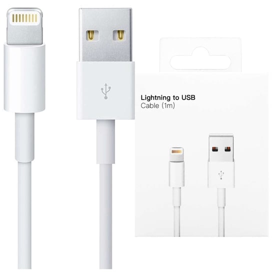 Kabel 1m Lightning do USB-A USB do Apple iPhone, iPad, iPod BOX Biały Alogy