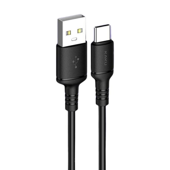 Kabel 2,8A 1m USB Typ C Ładowanie i Przesył Danych KAKU Skin Feel Charging Data Cable USB-C (KSC-419) czarny KAKU