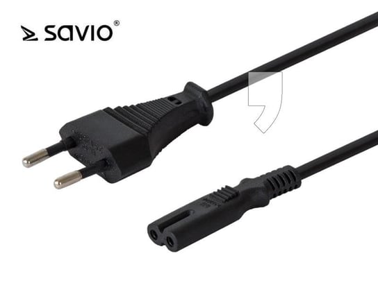 Kabel 2-Pin F - Euro M Savio  CL-97, 1.2 m SAVIO