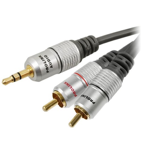 Kabel 2 Rca - Jack 3.5Mm Prolink Exclusive Tcv3420 - 1.2M : Długość - 1,2M ProLink