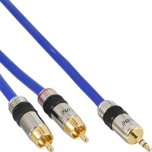 Kabel 2 x RCA - 3.5 mm miniJack INLINE, 1 m InLine